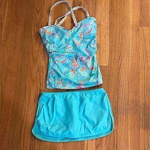 Next Women's Blue Floral Tankini Set